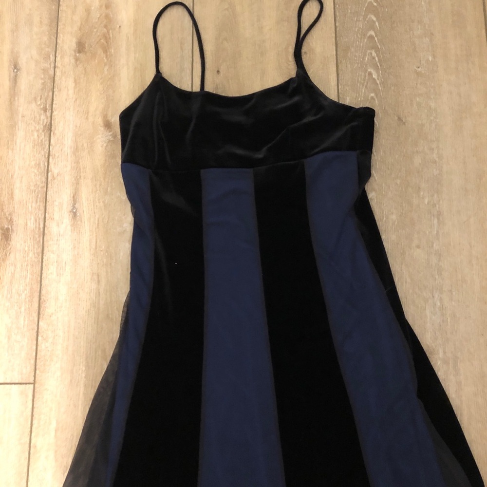 VTG Napoli Dress XL Fairy Wimsigoth Y2K Mesh Grunge 90’s pre loved blue/black